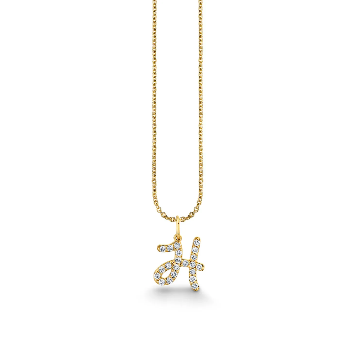 Gold & Diamond Medium Initial Charm