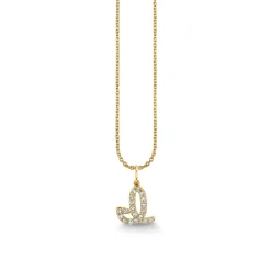 Gold & Diamond Medium Initial Charm