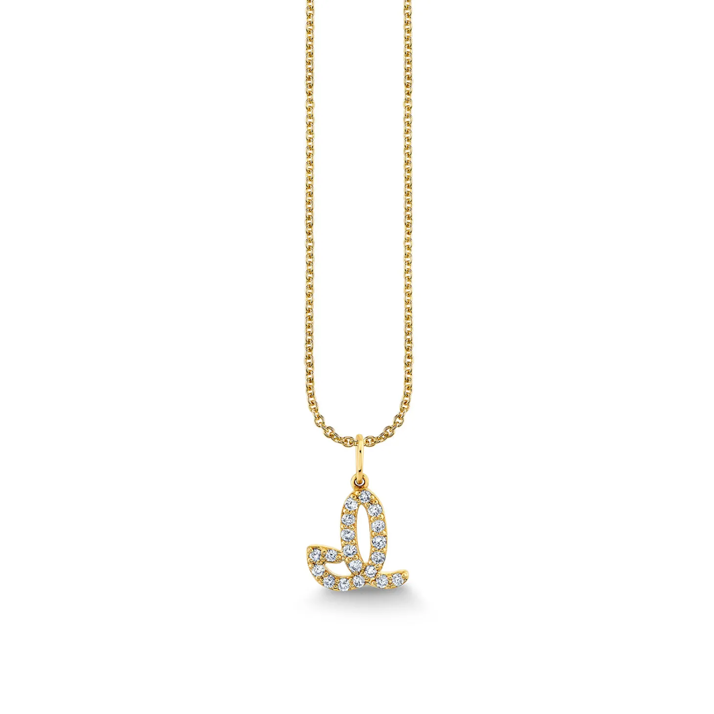 Gold & Diamond Medium Initial Charm