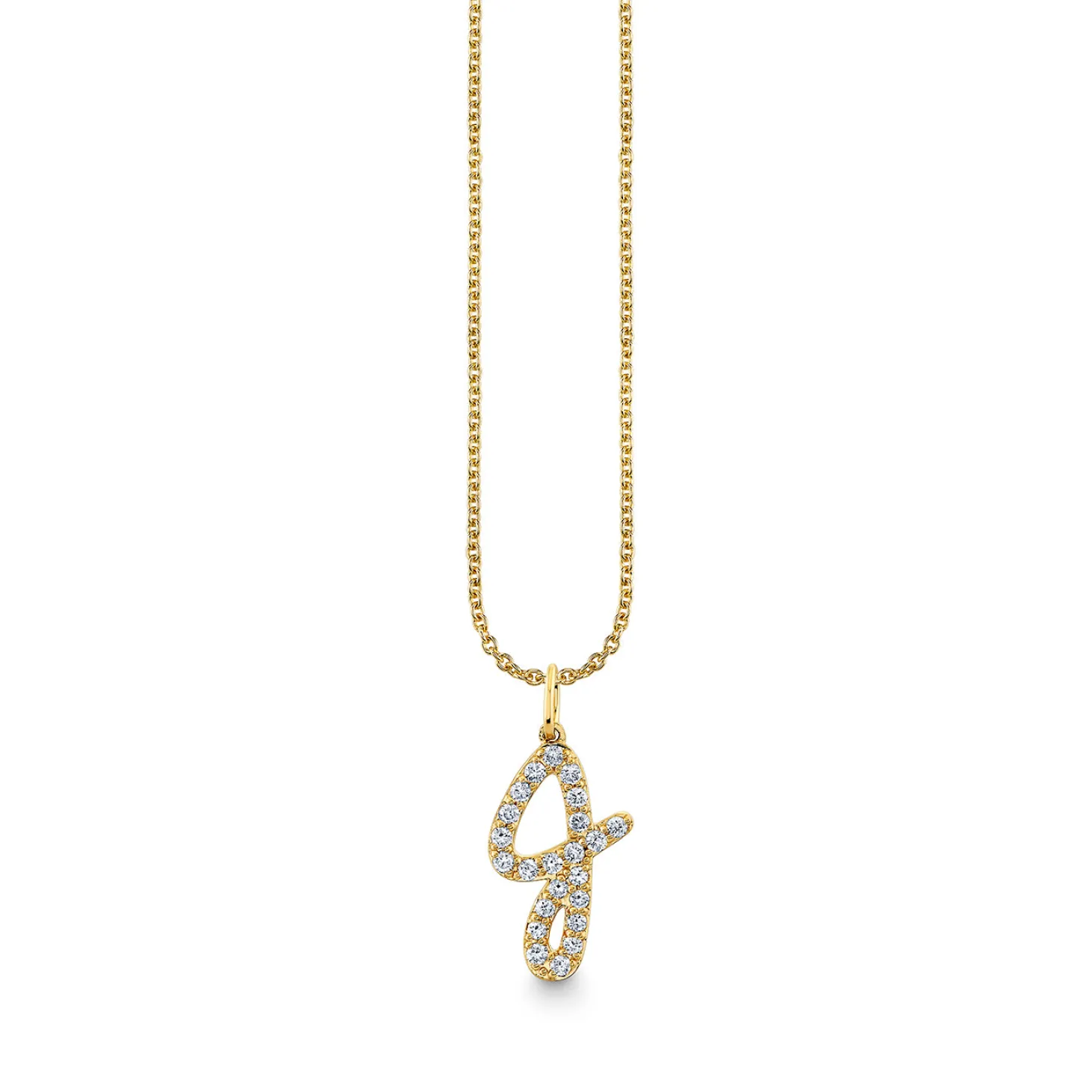 Gold & Diamond Medium Initial Charm
