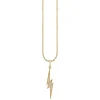 Gold & Diamond Medium Lightning Bolt Charm