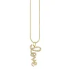 Gold & Diamond Medium Love Charm Necklace