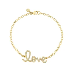 Gold & Diamond Medium Love Bracelet