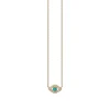 Gold & Diamond Mini Bezel Eye Necklace