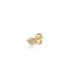 Gold & Diamond Mini Bezel Eye Stud