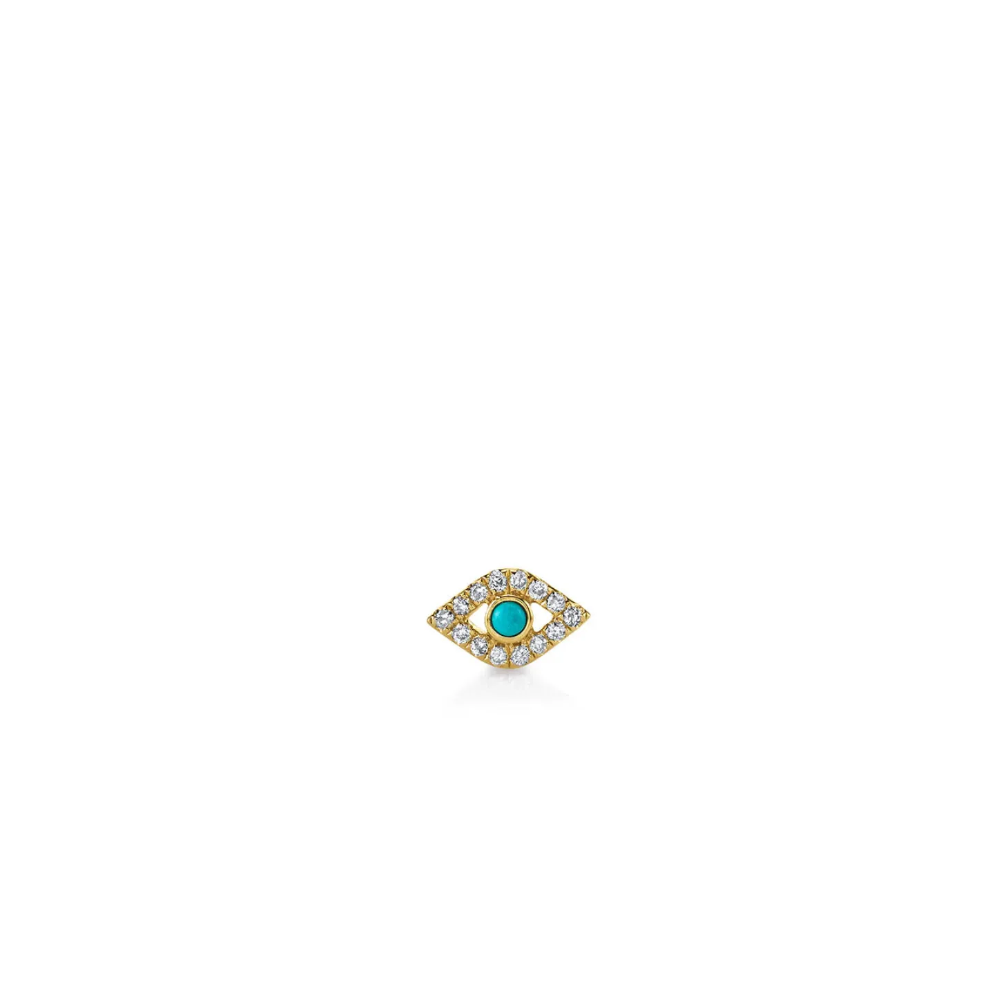 Gold & Diamond Mini Bezel Eye Stud