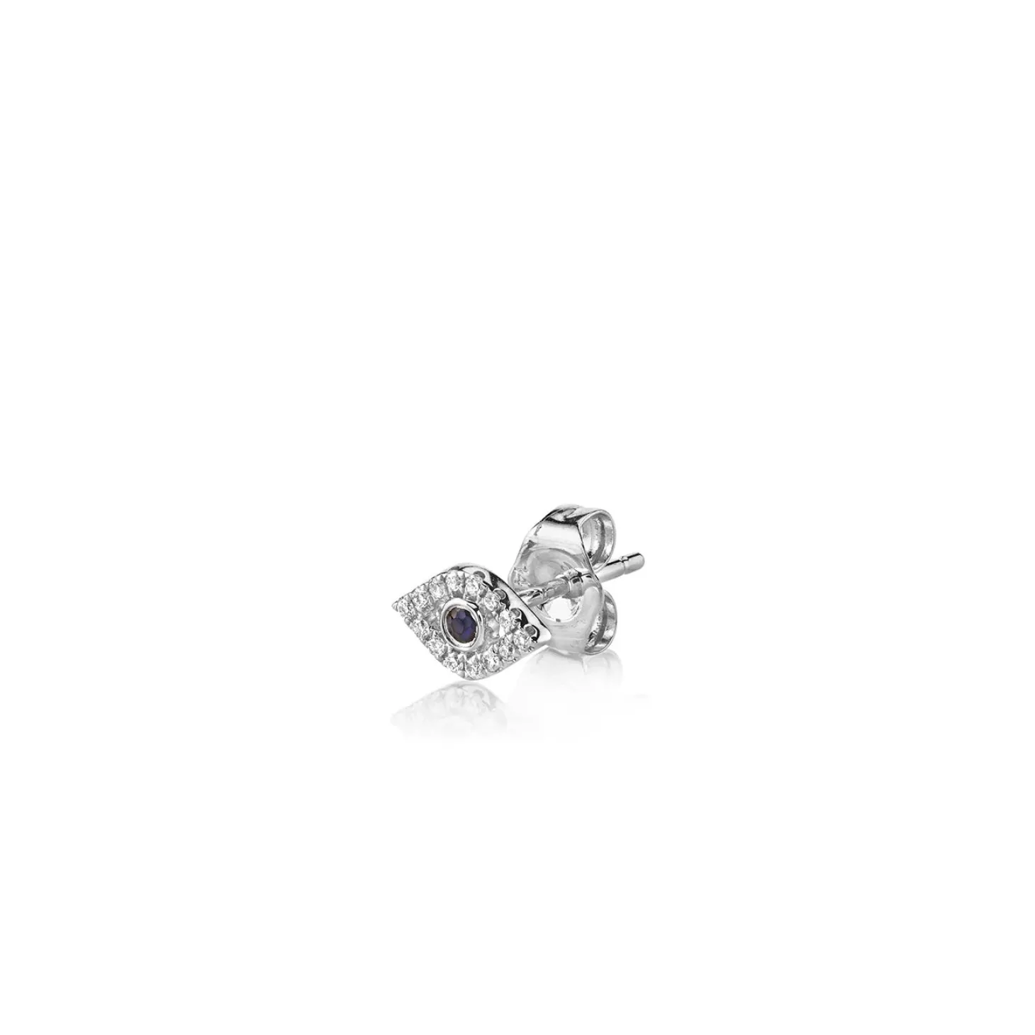 Gold & Diamond Mini Bezel Eye Stud