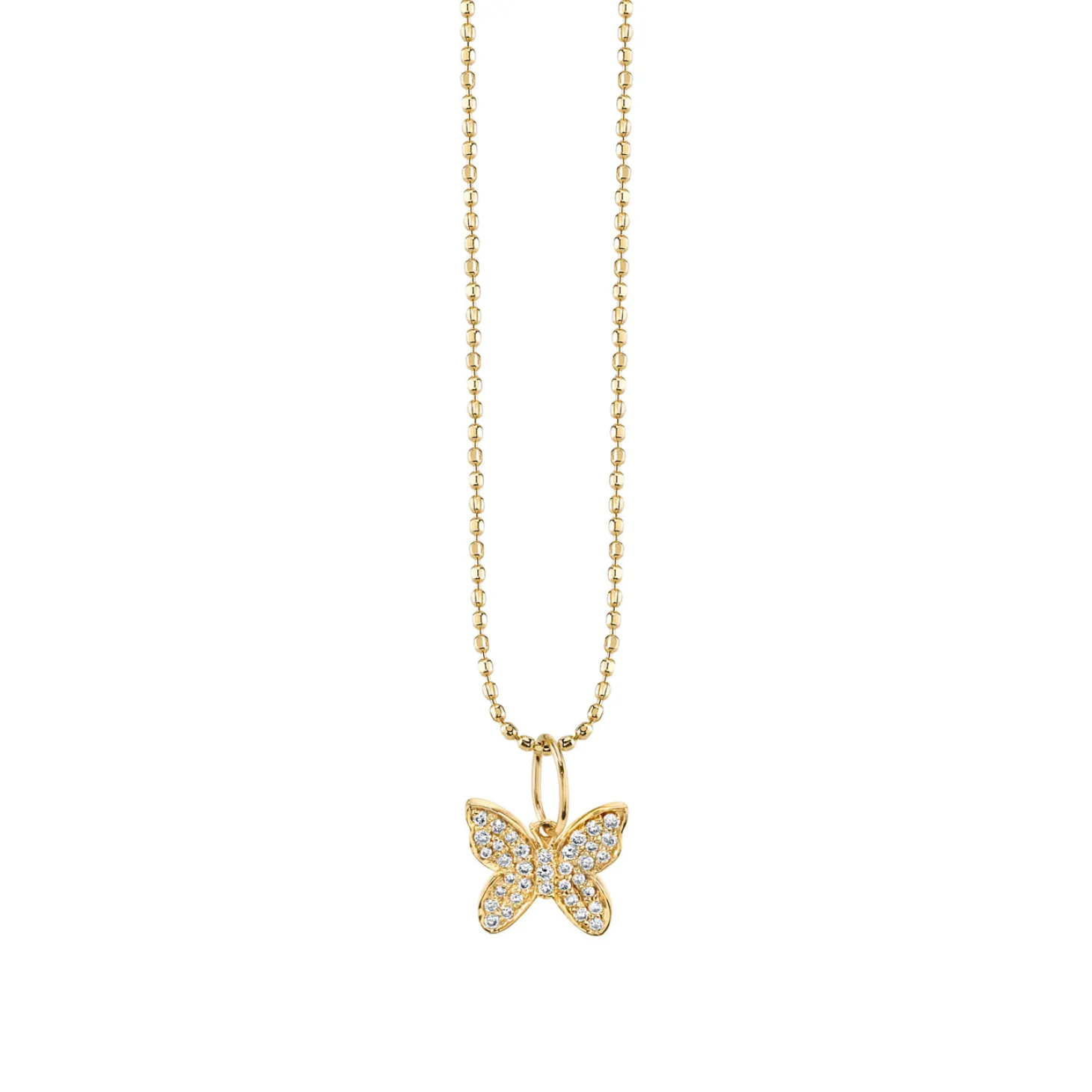 Gold & Diamond Mini Butterfly Charm