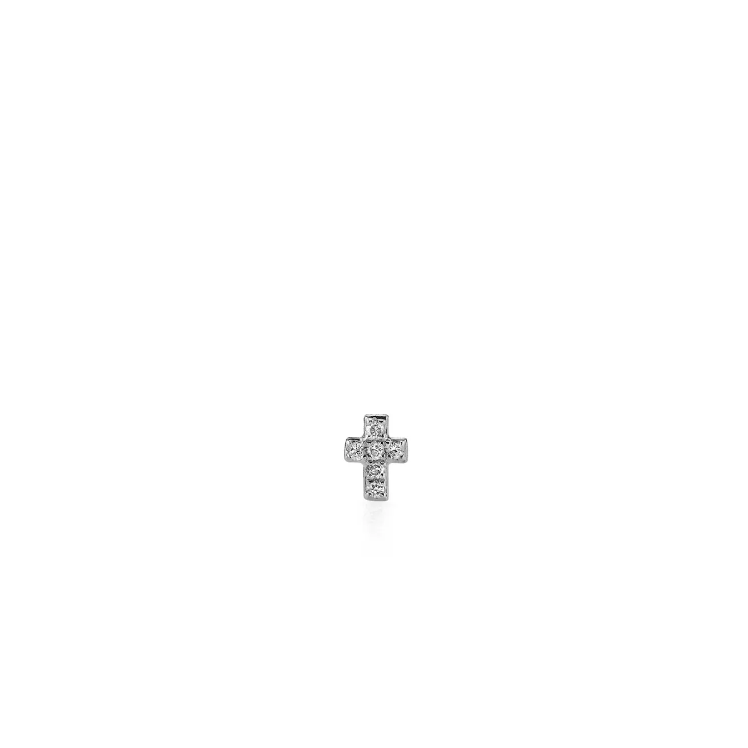 Gold & Diamond Mini Cross Stud