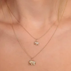 Gold & Diamond Mini Elephant Charm