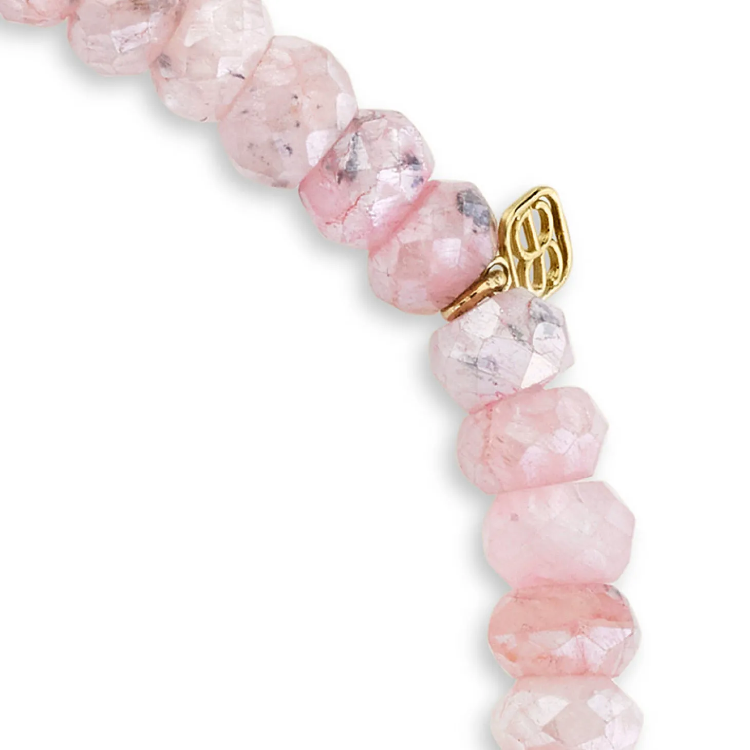 Gold & Diamond Mini Elephant on Mystic Pink Grapolite
