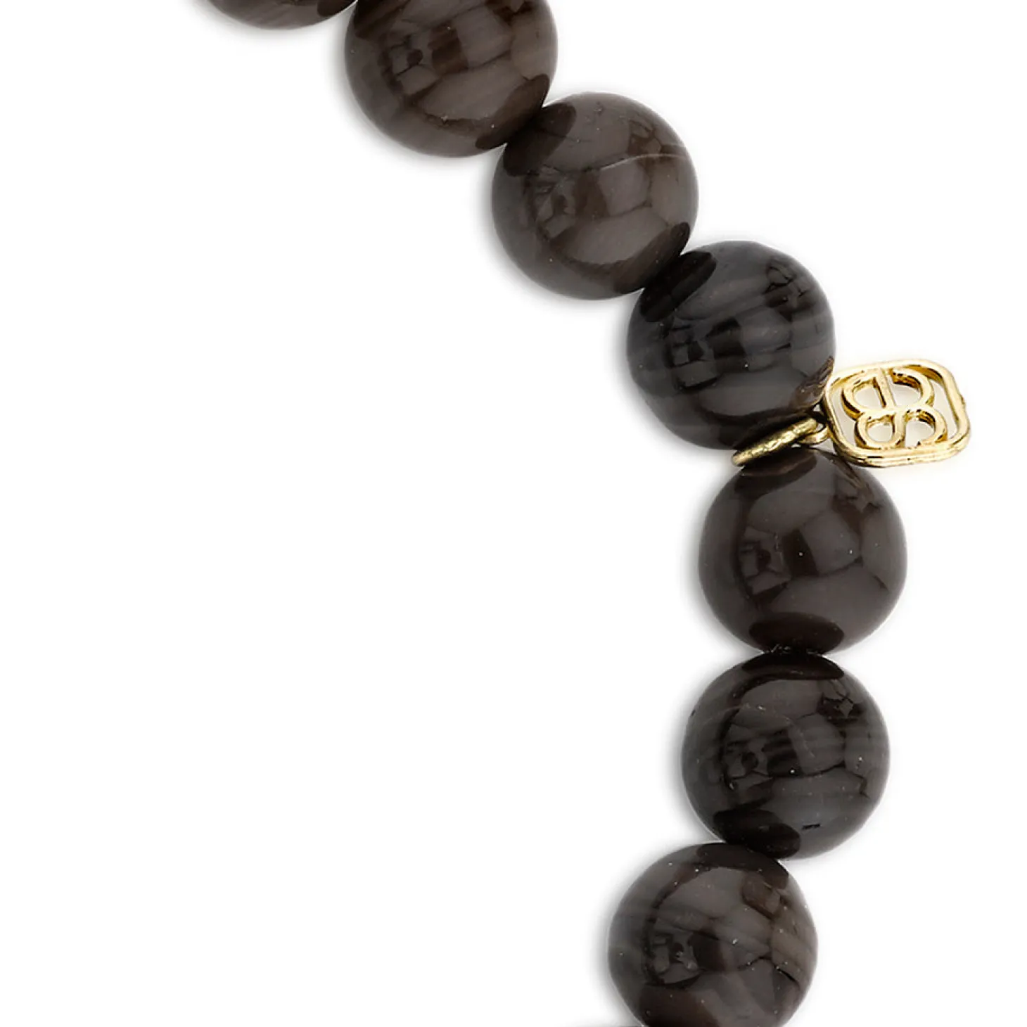 Gold & Diamond Mini Elephant on Brown Jasper