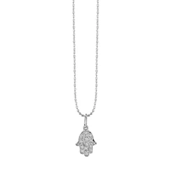 Gold & Diamond Mini Hamsa Charm