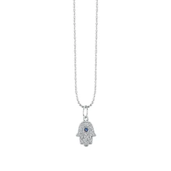 Gold & Diamond Mini Hamsa Charm