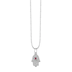 Gold & Diamond Mini Hamsa Charm