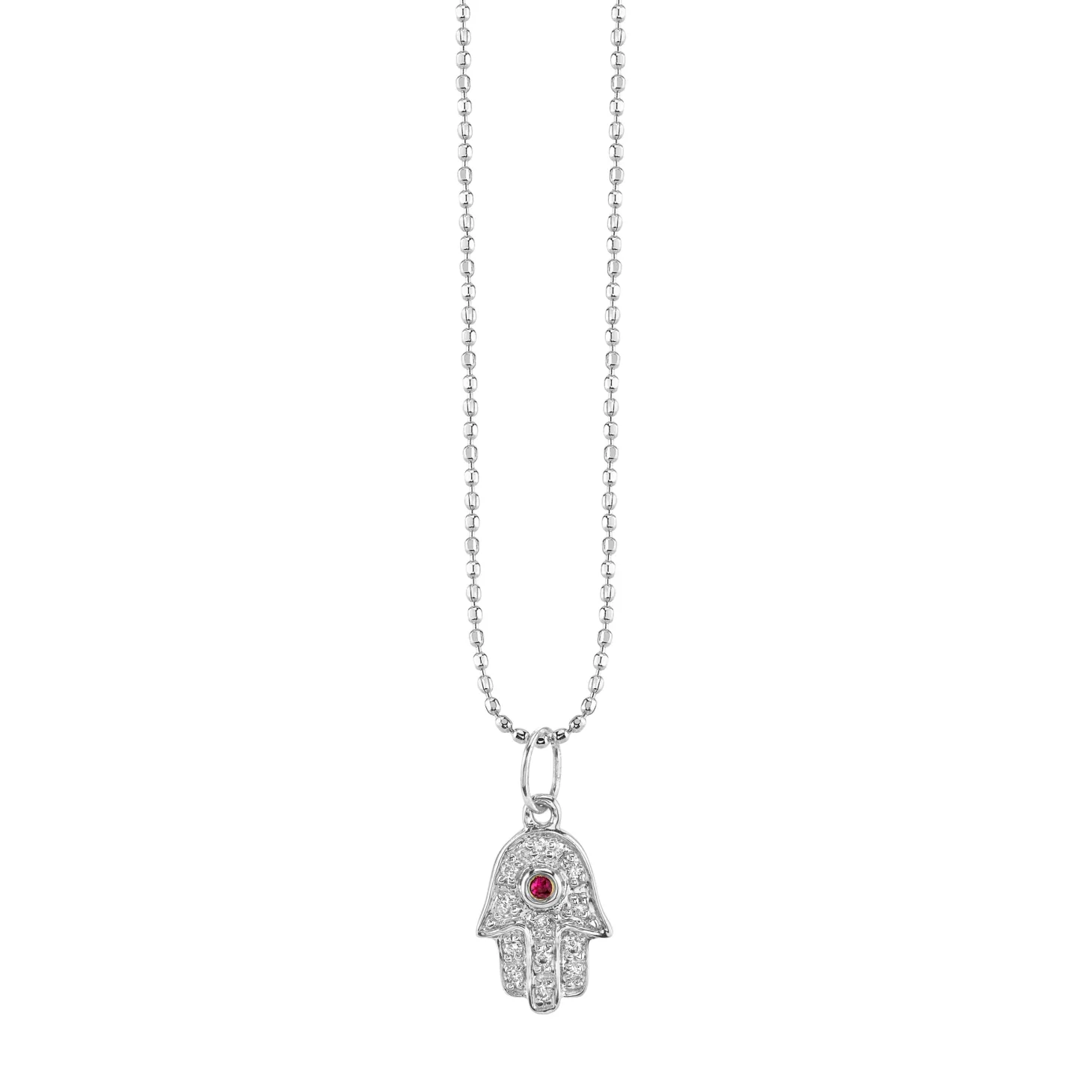 Gold & Diamond Mini Hamsa Charm