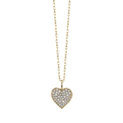 Gold & Diamond Mini Heart Charm