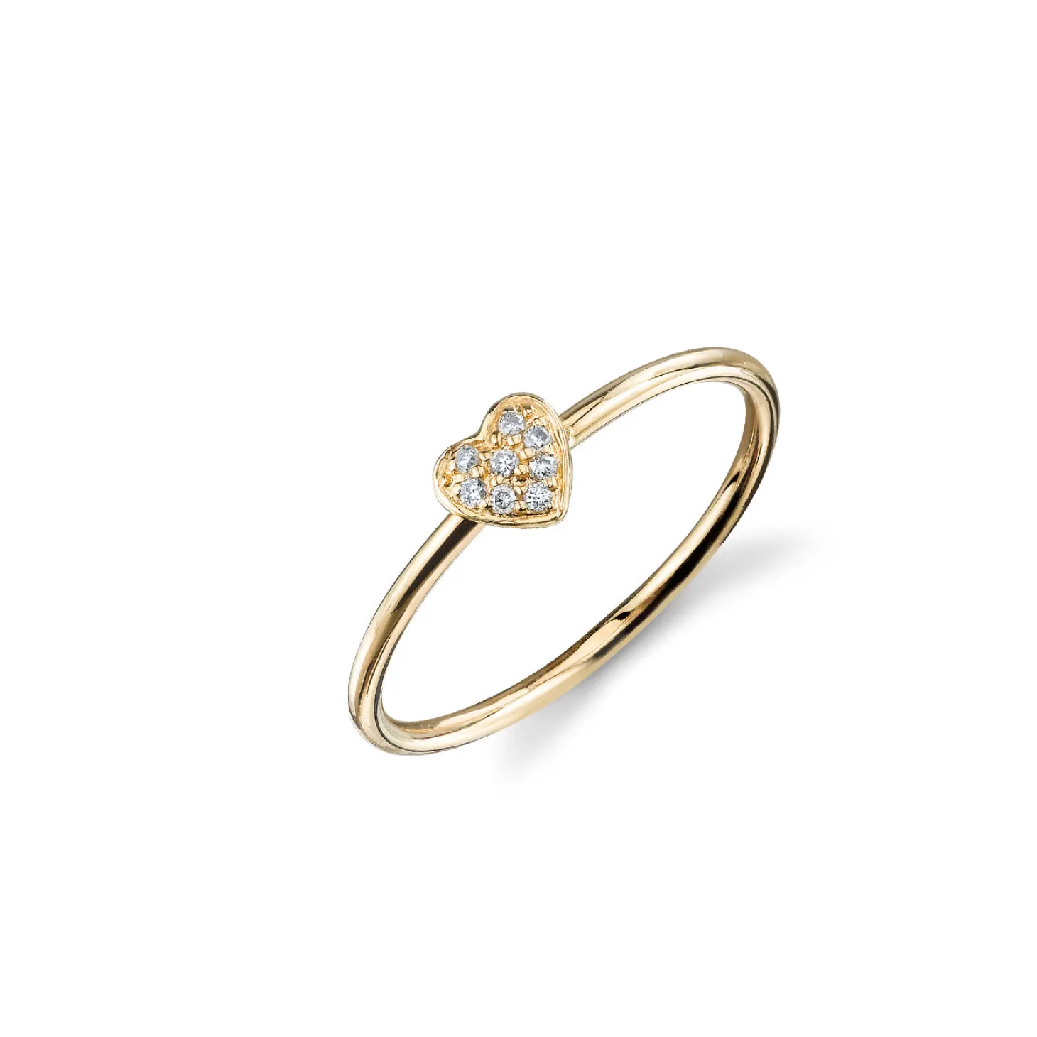 Gold & Diamond Mini Heart Ring