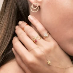 Gold & Diamond Mini Heart Ring