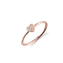 Gold & Diamond Mini Heart Ring