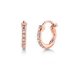 Gold & Diamond Mini Huggie Hoops