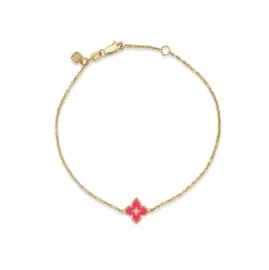Gold & Diamond Mini Moroccan Flower Bracelet