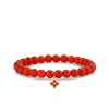 Gold & Diamond Mini Moroccan Flower on Carnelian