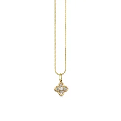 Gold & Diamond Mini Moroccan Flower Charm