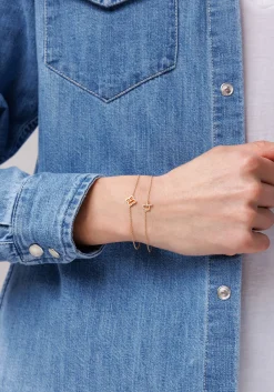 Gold & Diamond Mini Moroccan Flower Bracelet
