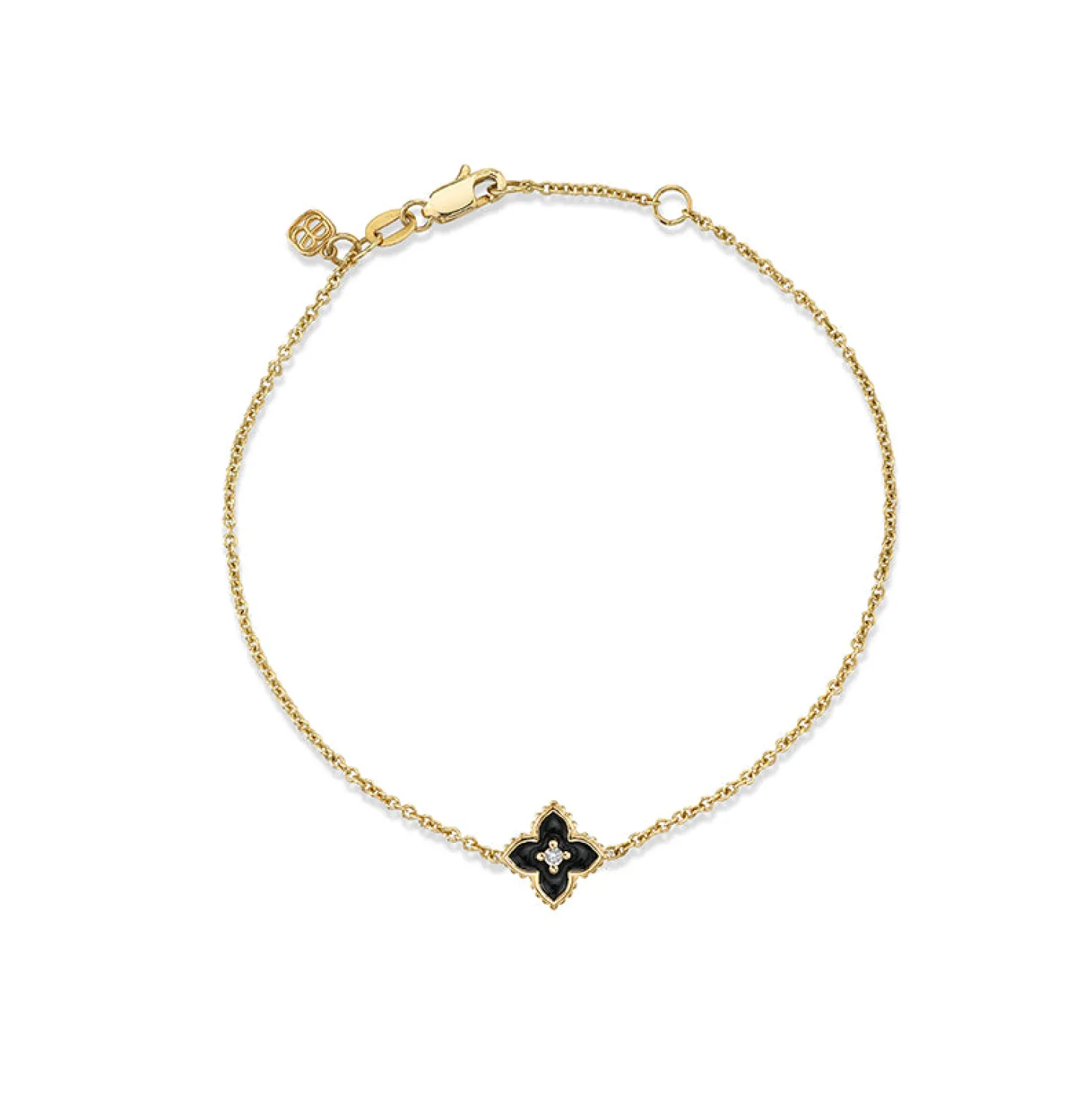 Gold & Diamond Mini Moroccan Flower Bracelet
