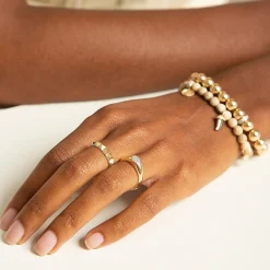 Gold & Diamond Mini Oval Pave Signet Ring