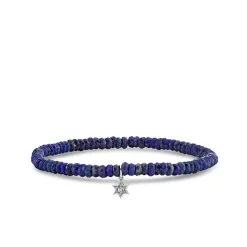Gold & Diamond Mini Star Of David on Lapis