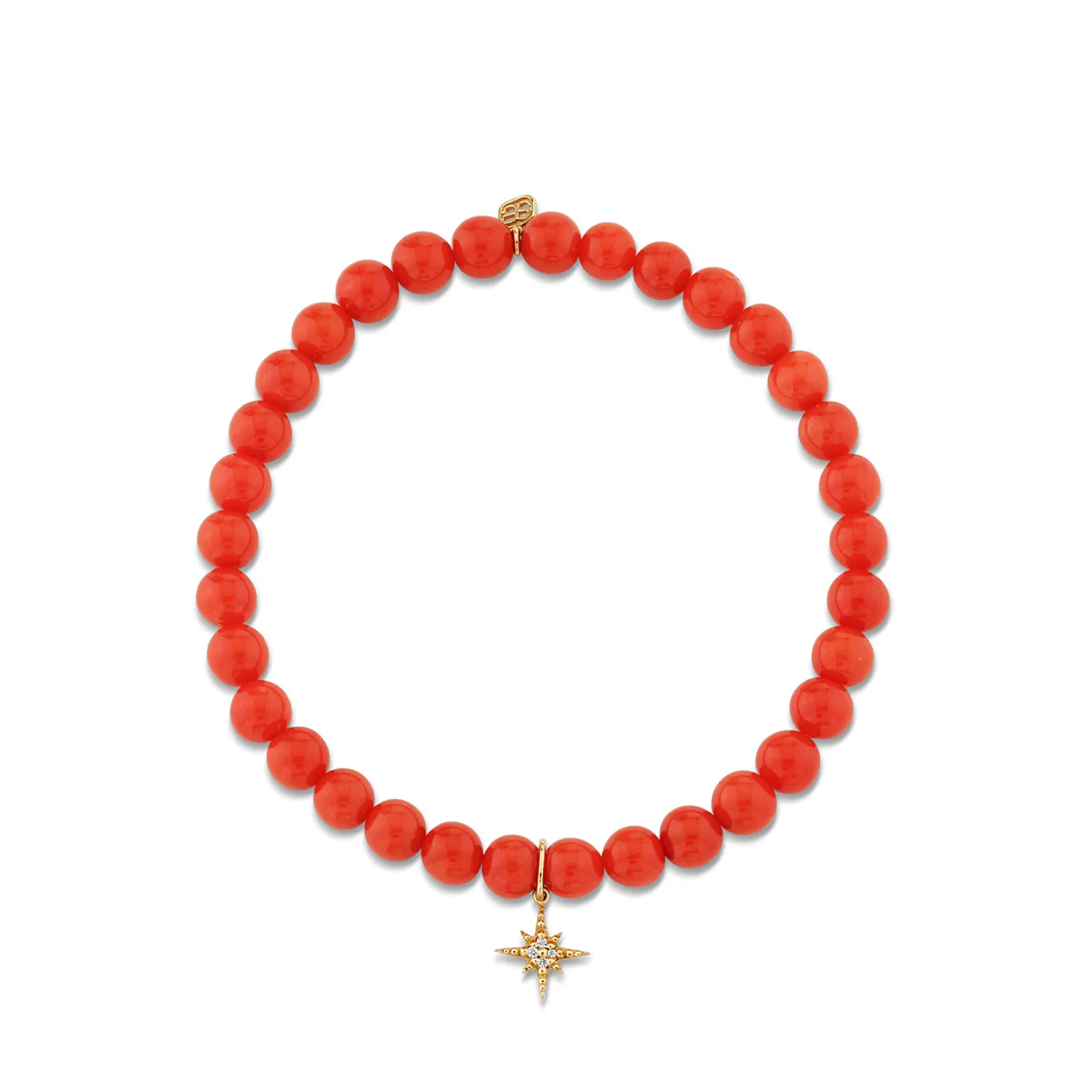 Gold & Diamond Mini Starburst on Peach Coral