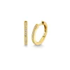 Gold & Diamond 10.5mm Huggie Hoop