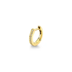 Gold & Diamond 7.5mm Huggie Hoop