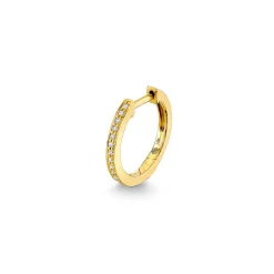 Gold & Diamond 10.5mm Huggie Hoop