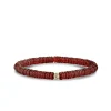 Gold & Diamond 4mm Pave Ball on Garnet