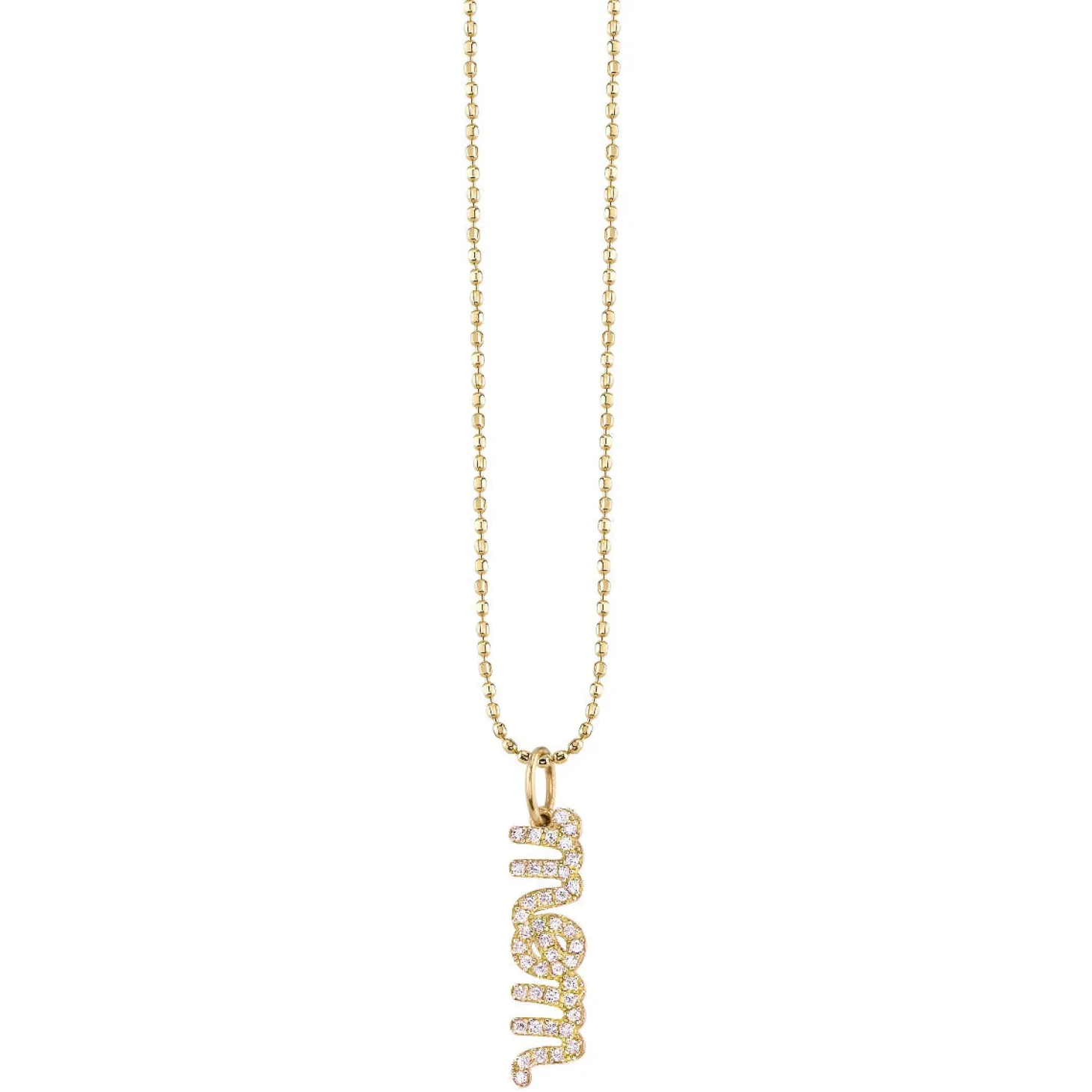 Gold & Diamond Mom Necklace