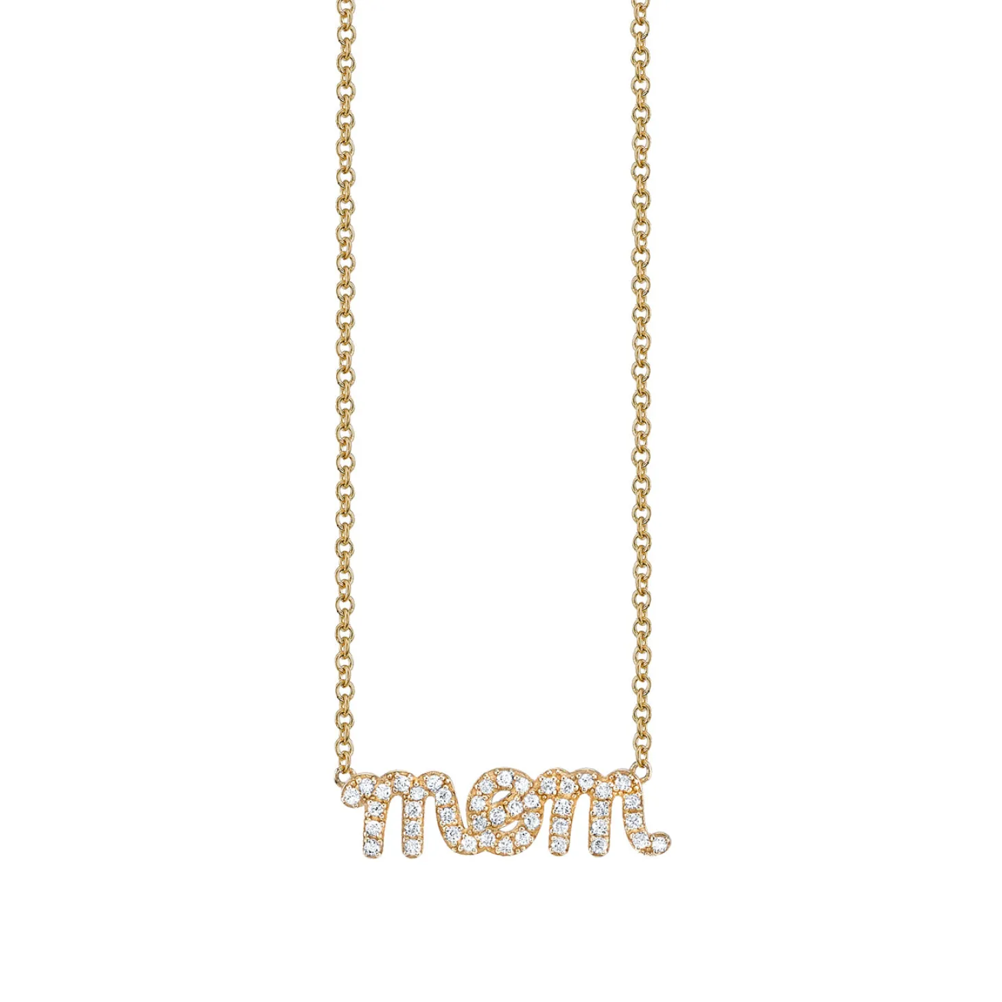 Gold & Diamond Mom Necklace