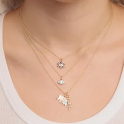 Gold & Diamond Mom Necklace