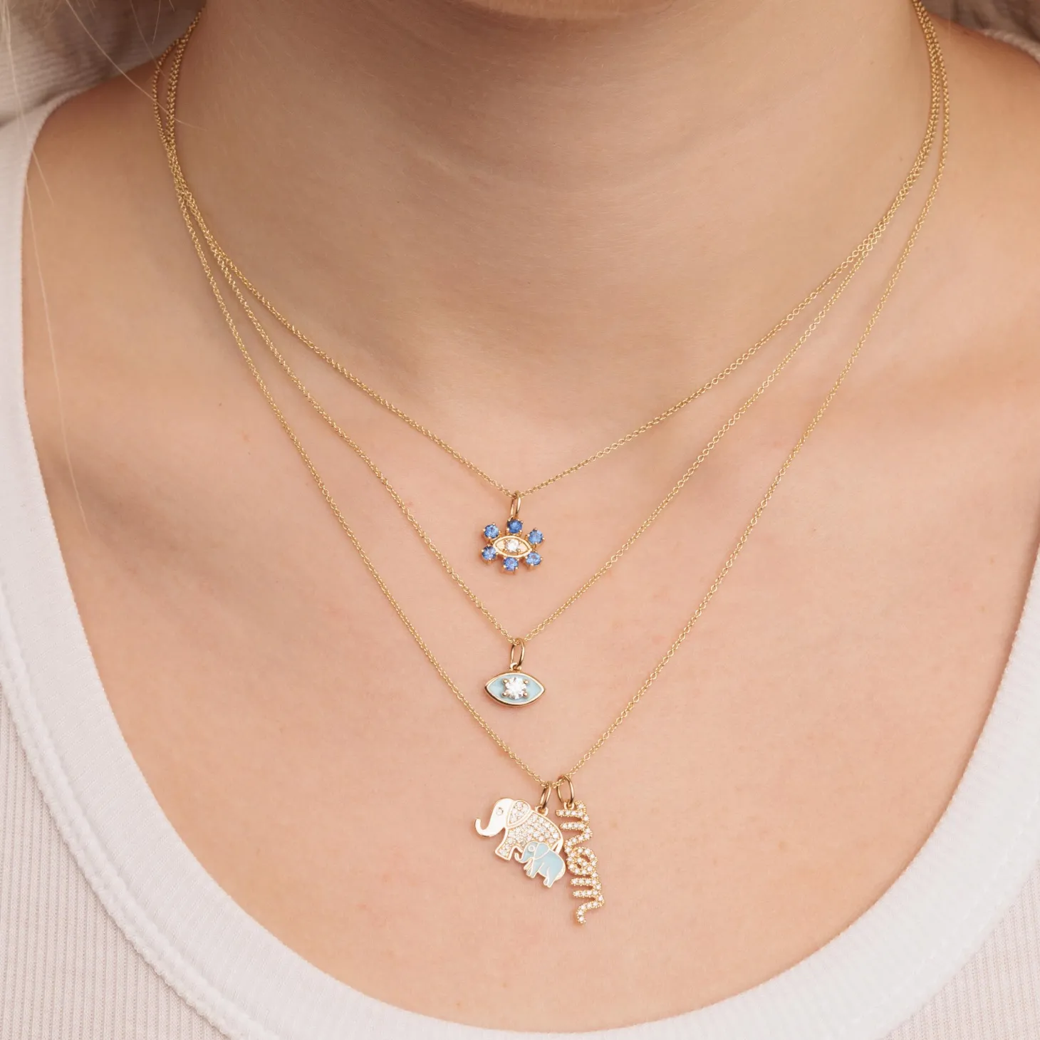 Gold & Diamond Mom Necklace
