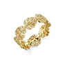 Gold & Diamond Monstera Leaf Eternity Ring