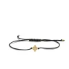 Gold & Diamond Moroccan Flower Cord Bracelet