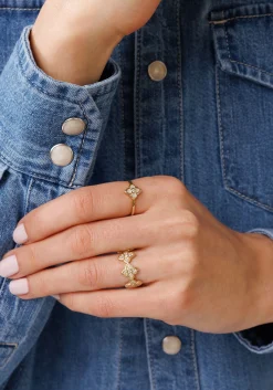 Gold & Diamond Moroccan Flower Eternity Ring