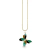 Gold & Diamond Mosaic Butterfly Charm