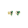 Gold & Diamond Mosaic Heart Stud
