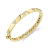 Gold & Diamond Multi Heart Bangle