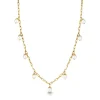 Gold & Diamond Multi Marquise Pearl Necklace