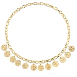 Gold & Diamond Multi Zodiac Necklace