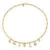 Gold & Diamond Multi-Charm Jet Set Necklace